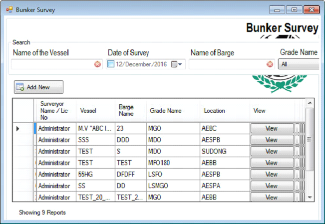 Bunker Quantity Survey Software(BQS)